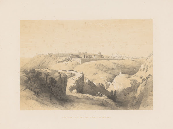Jérusalem vu du coté de la route de Béthanie 1852