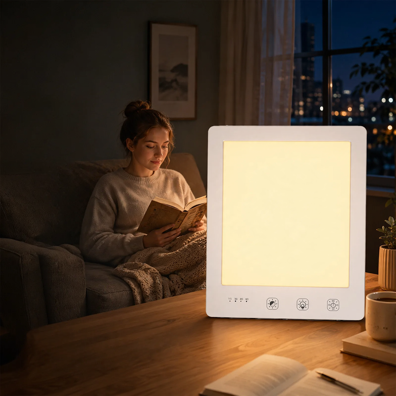 Compact SAD Light Therapy Lamp with 10,000 Lux
