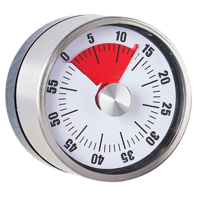 Mechanical kitchen timer with magnetic holder