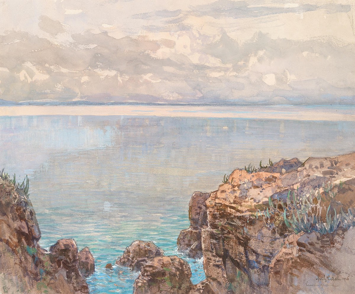 Rocky coast and quiet sea 1926