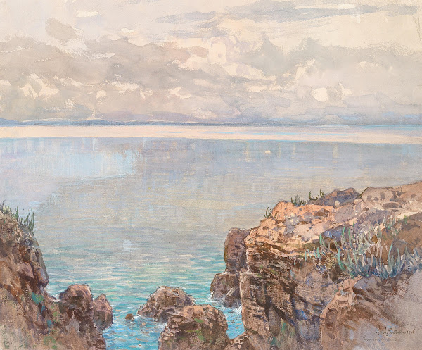 Rocky coast and quiet sea 1926