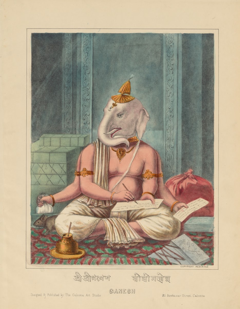 Ganesha Transcribing the Mahabharata 18781883