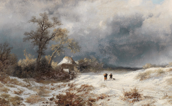 Returning Home in a Winter Landscape 1872