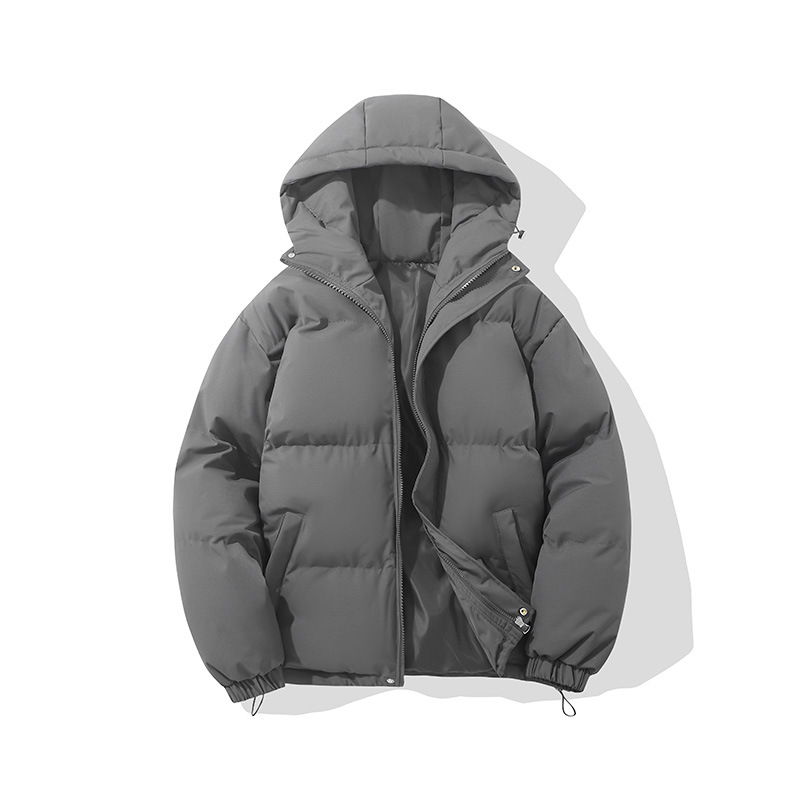 Men's padded jacket with hood, insulated, windproof