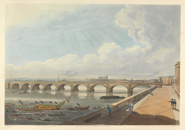 View of Waterloo Bridge from the East End of Somerset House Terrace 1818