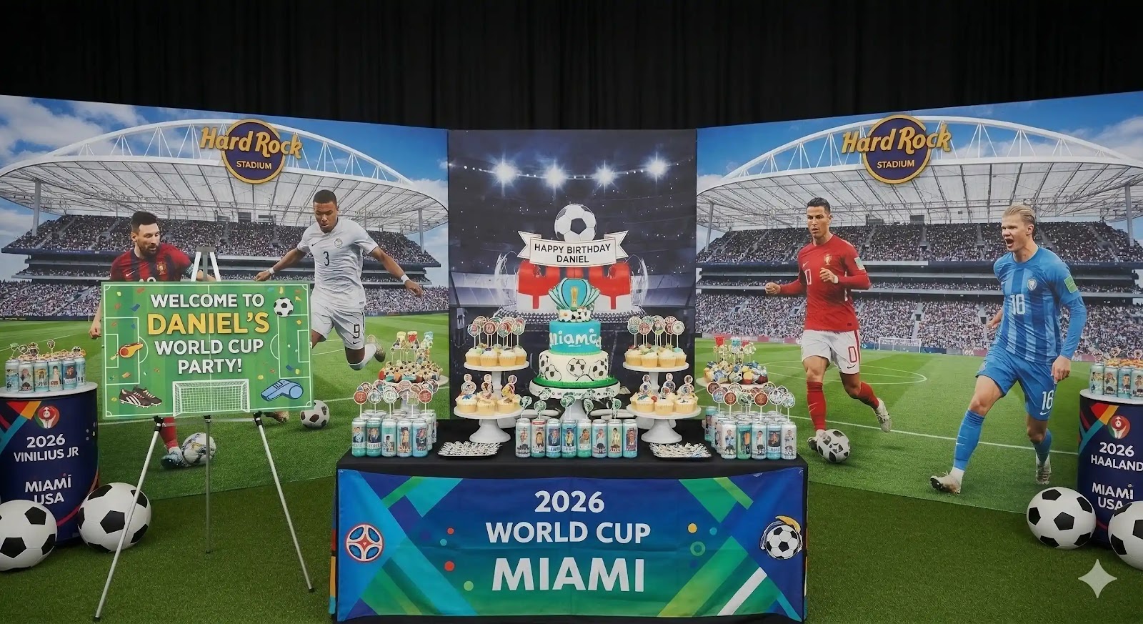 Birthday Soccer Theme Backdrop