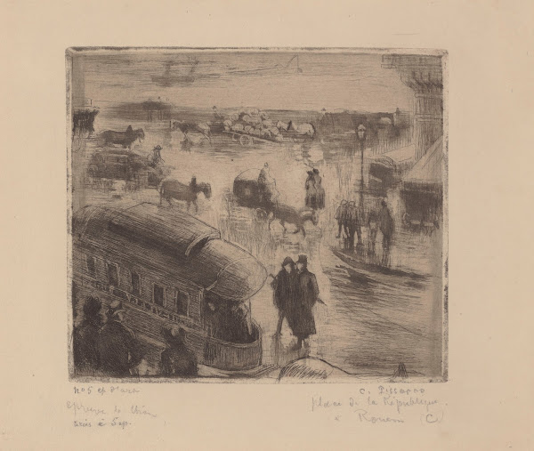 Place de la République à Rouen 1883