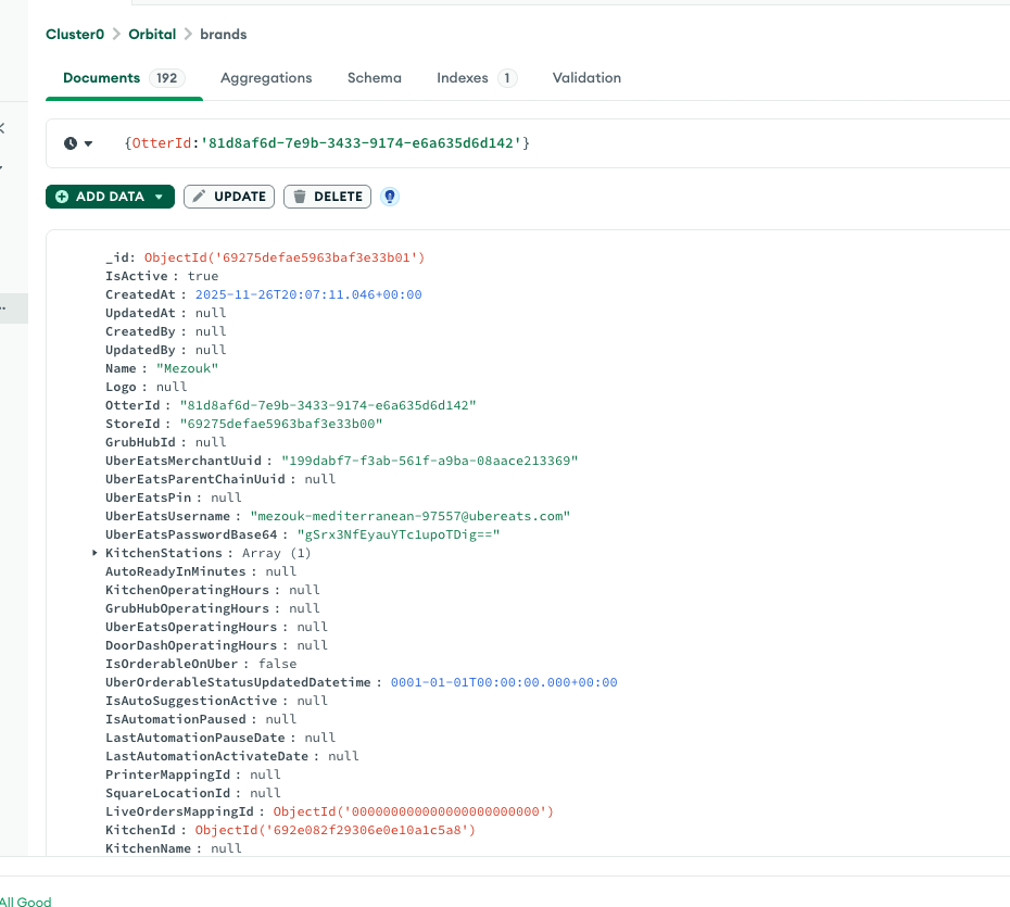 MongoDB brand search
