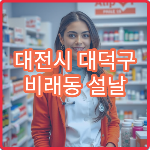 대전시 대덕구 비래동 설날 명절 연휴 당직 약국 위치 찾기