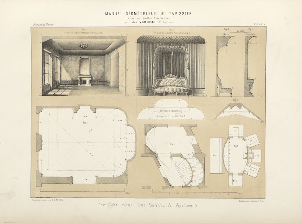Levé des plans lintérieur des appartements 1859