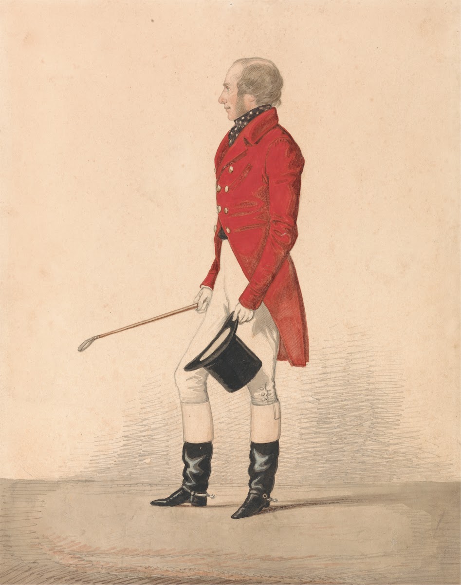 R W Selby Lowndes in a Scarlet Coat 1843