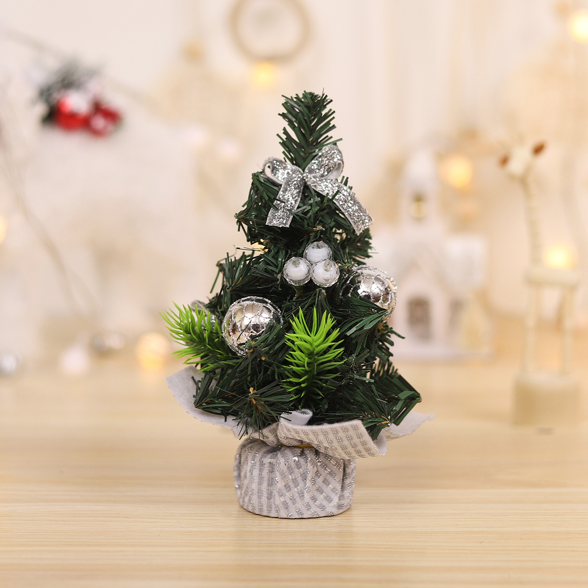 Mini-Weihnachtsbaum aus PVC, 20 cm, Tischdekoration