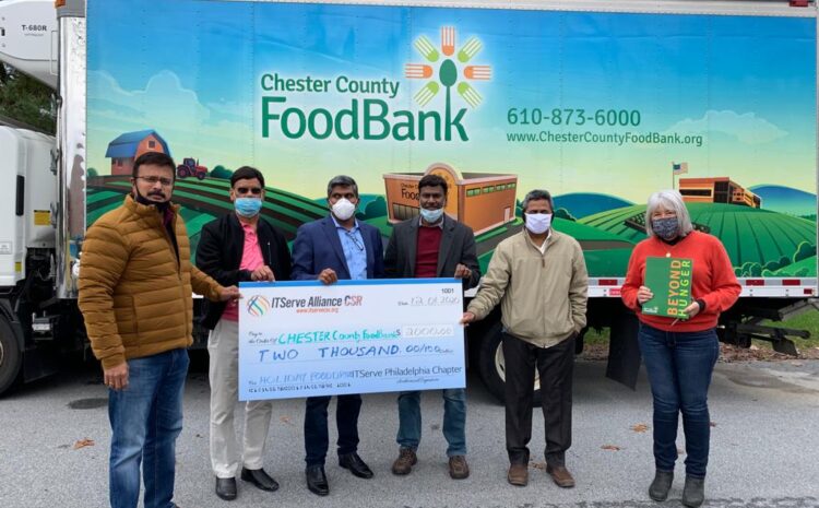 ITServe Alliance Philadelphia Chapter Donated $2,000 to the Chester County Foodbank