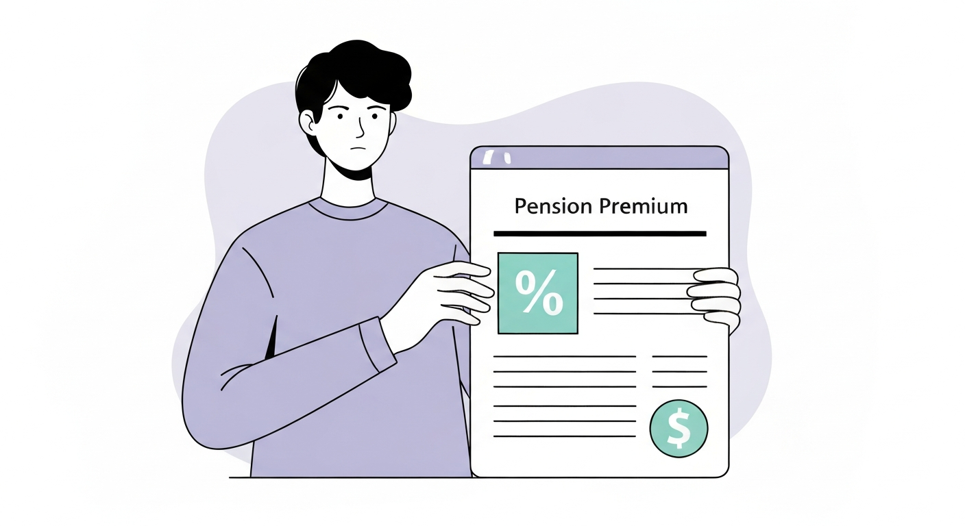 국민연금 보험료 인상 일러스트