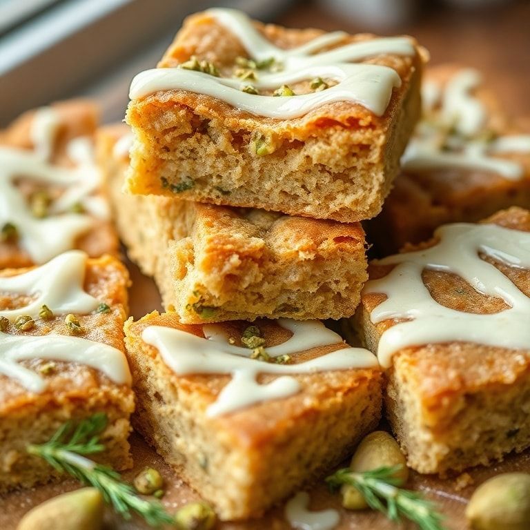 Chewy Pistachio Blondies with Optional White Chocolate – Easy Homemade Dessert