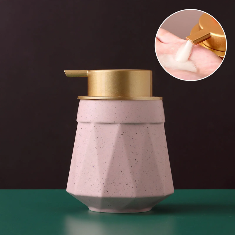 Ceramic soap dispenser with pump