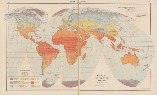 World Climatic Surface Temperature Regions 1943