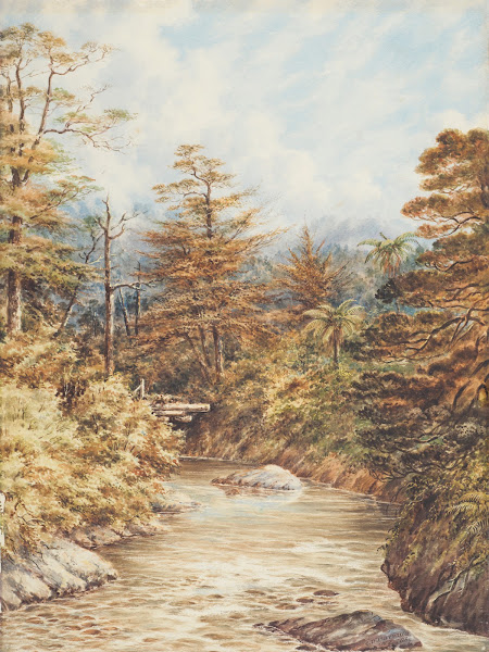 New Zealand river scene 1869