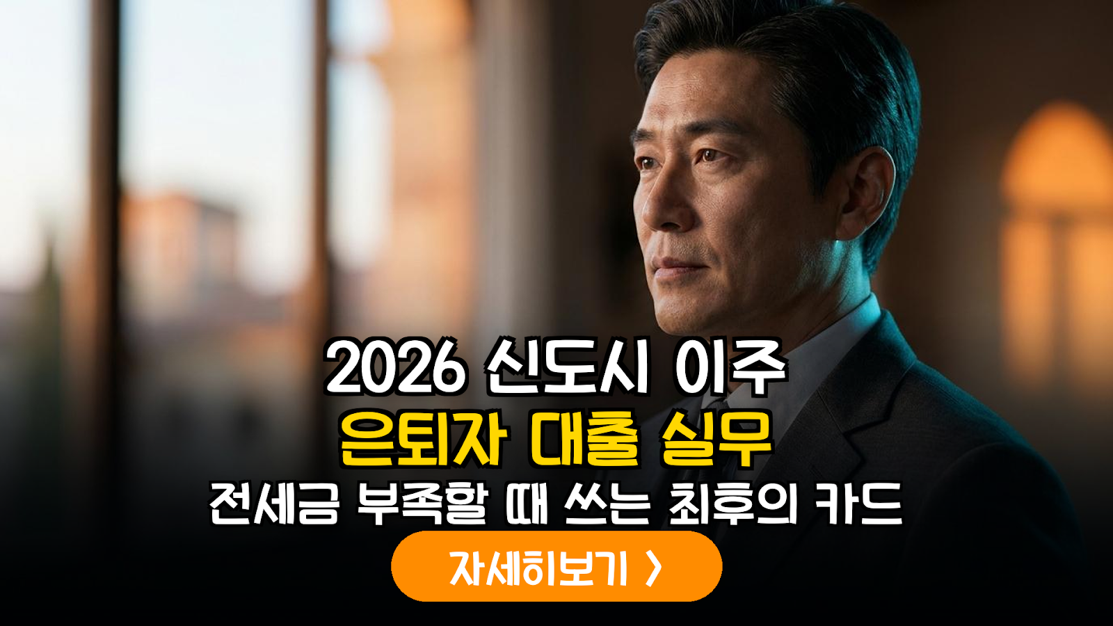 2026 노후계획도시 이주 대비 은퇴자 전세 대출 실전 가이드