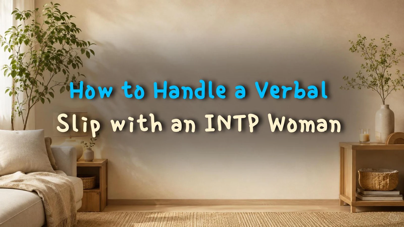 How to Handle a Verbal Slip with an INTP Woman