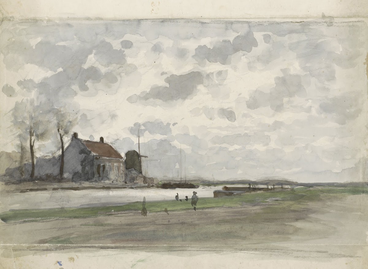 Vaart met een molen 1845   1925