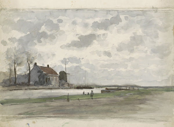 Vaart met een molen 1845   1925