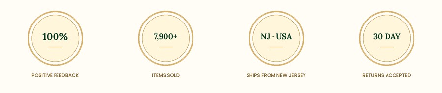 100% positive feedback, 7,900+ items sold, ships from New Jersey, 30-day returns