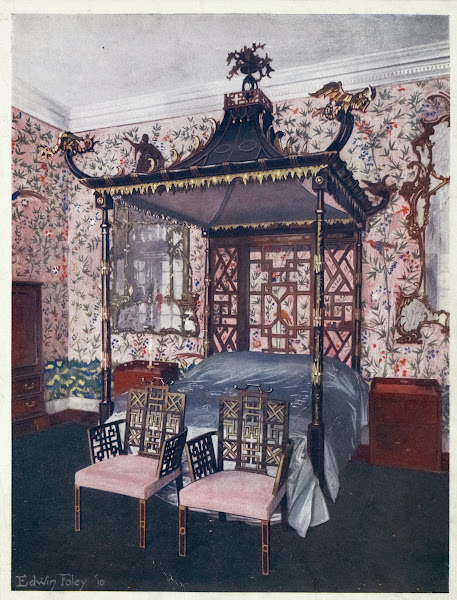 The Chippendale Chinese room at Badminton House 1910   1911