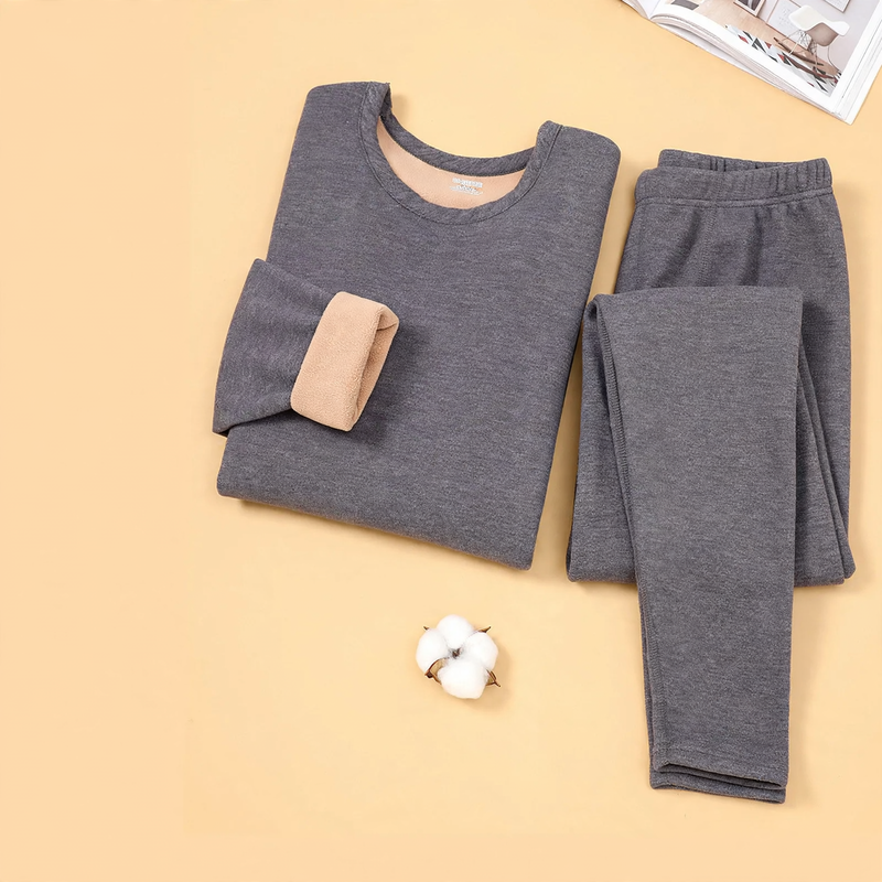Men's Thermal Underwear Set, Lined, Standing Collar