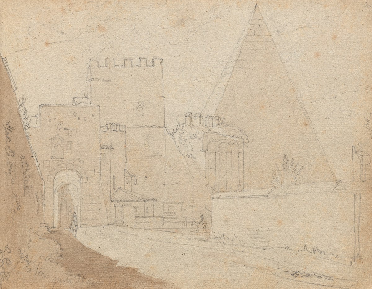 Album with Views of Rome and Surroundings Landscape Studies page 08a Porta St Pa