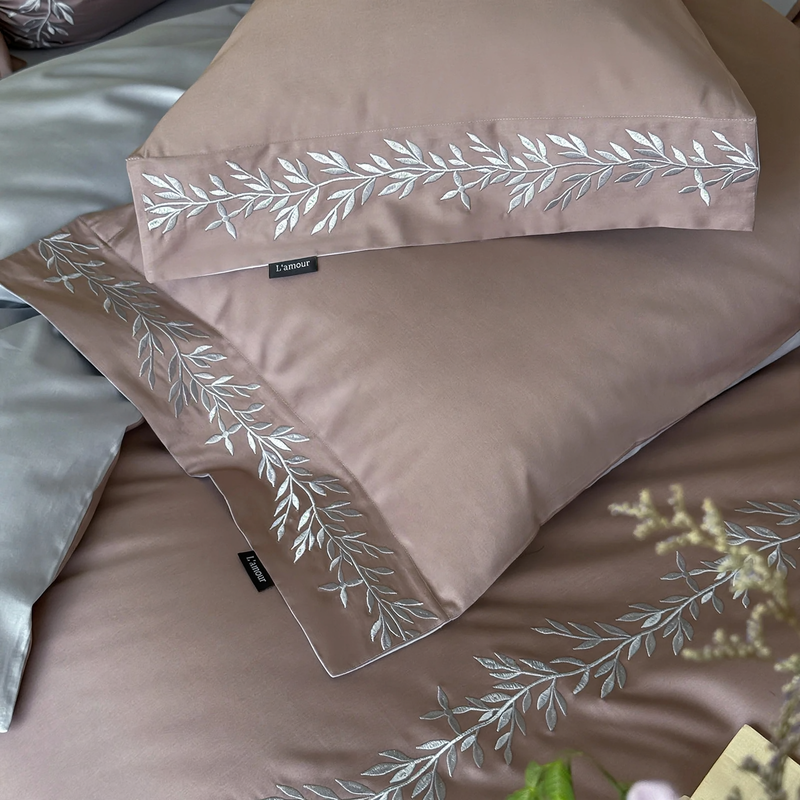 Cotton Bedding Set, 4-piece, Embroidery
