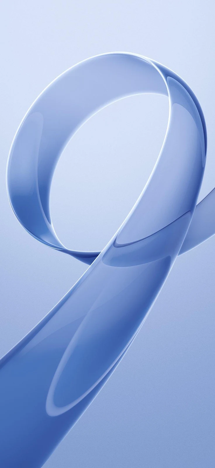 Abstract Blue Glass Ribbon - Digital Art iPhone Wallpaper (942x2048)