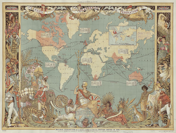 Imperial Federation Map of the World Showing the Extent of the British Empire in