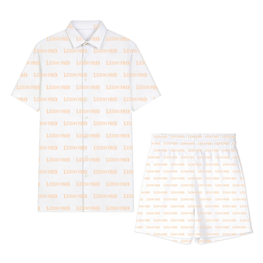 Regular Collar Shirt & Unisex Beach Shorts Set