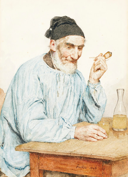 Farmer From Ins At Table 1908