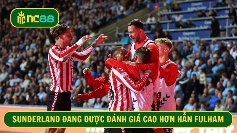 Sunderland được đánh giá cao Sunderland hơn nhờ thành tích hiện tại