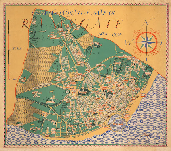 Commemorative Map Of Ramsgate 1884 1934 1934