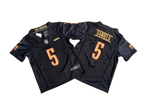 Youth Washington Commanders Jayden Daniels Nike Black Vapor F.U.S.E. Limited Jersey.jpeg