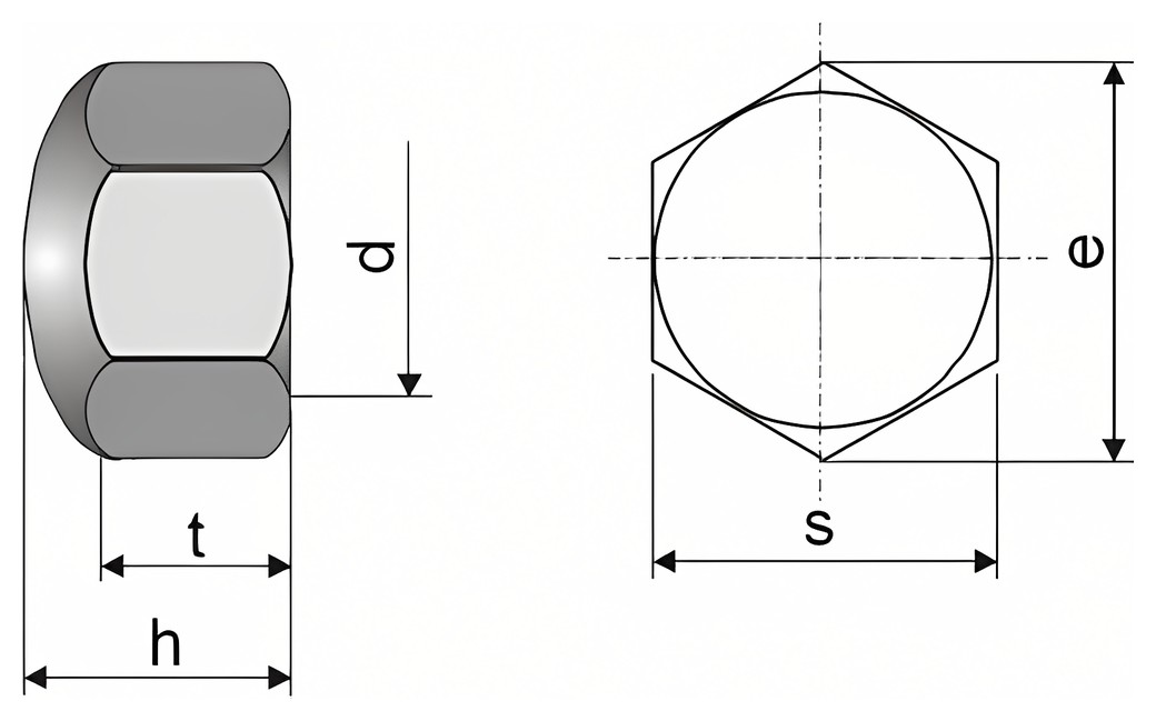 DIN 917 – Technical drawing