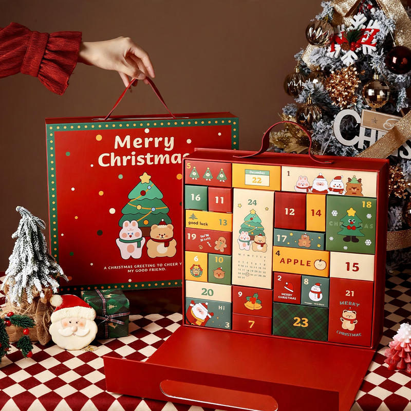 Christmas Advent Calendar Box, 24 Compartments