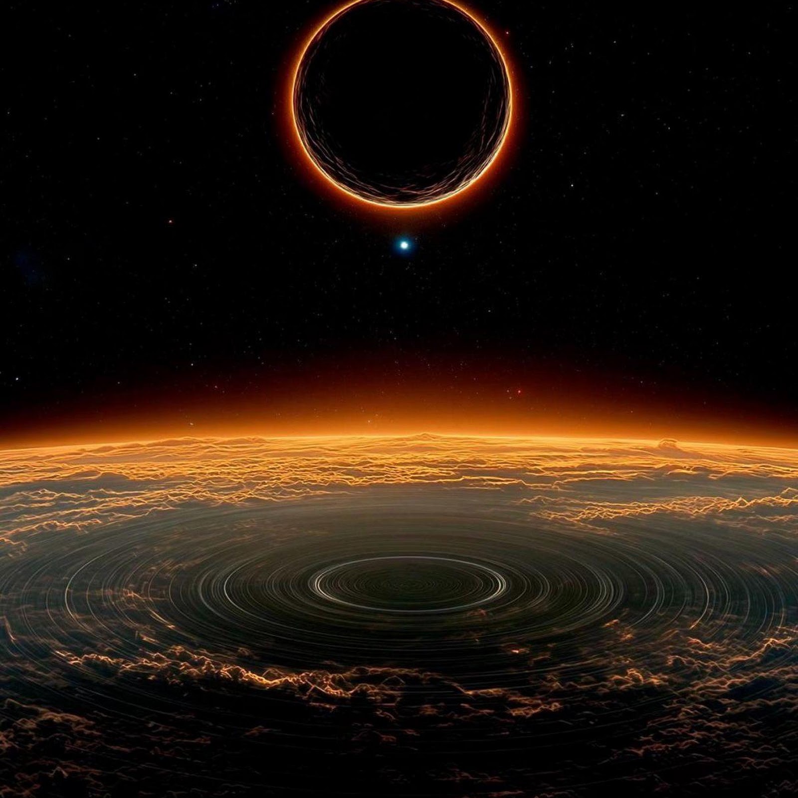 Download Solar Eclipse Over Swirling Clouds Full HD iPhone