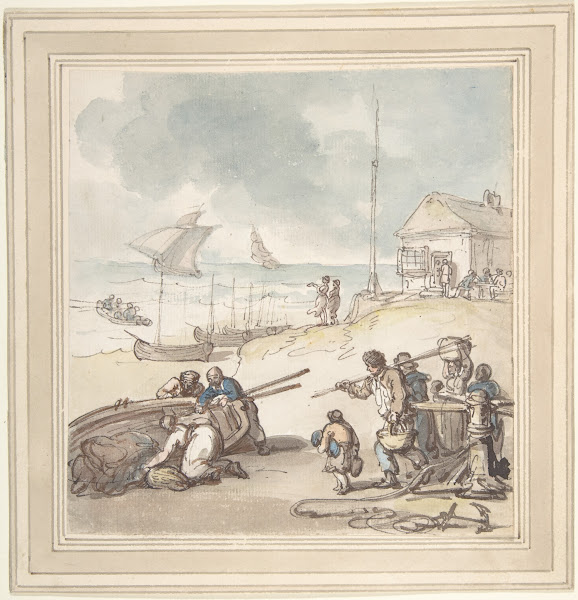 Figures by the Seashore 18th19th century