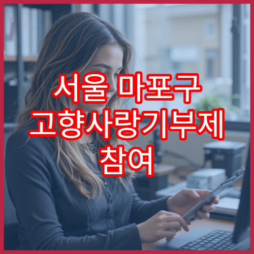 서울 마포구 고향사랑기부제 참여 방법과 지역 비교표