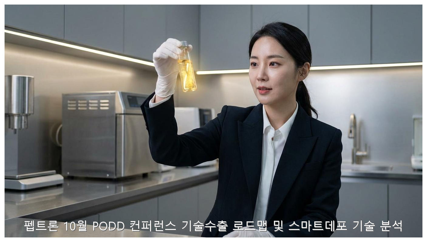 펩트론 10월 PODD 컨퍼런스 기술수출 로드맵 및 스마트데포 기술 분석 핵심 안내 및 분석 인포그래픽 (3)