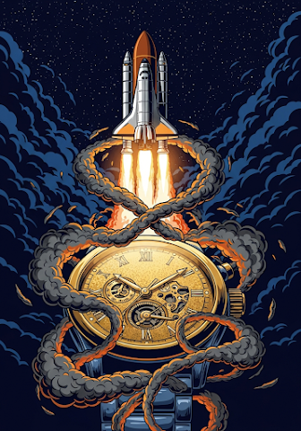 Rocket Launch from Timepiece