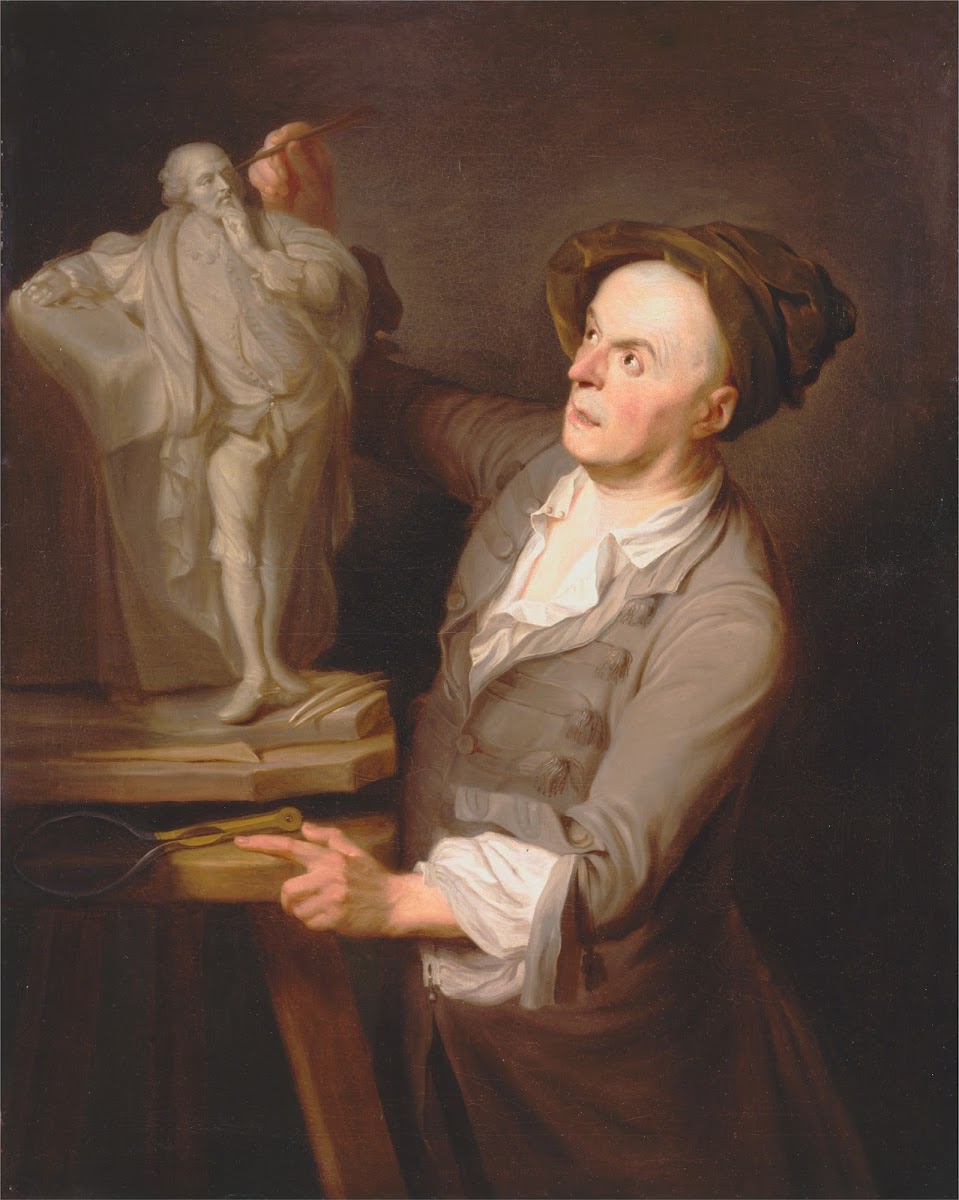 Louis Francois Roubiliac Modelling His Monument To Shakespeare