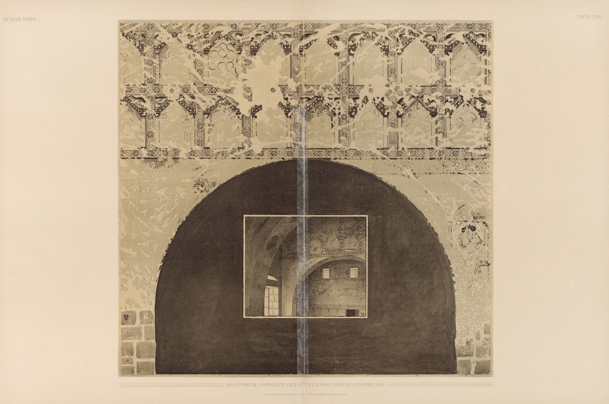 Ḳuṣejr ʻAmra mit einer Karte von Arabia Petraea Pl22 1907