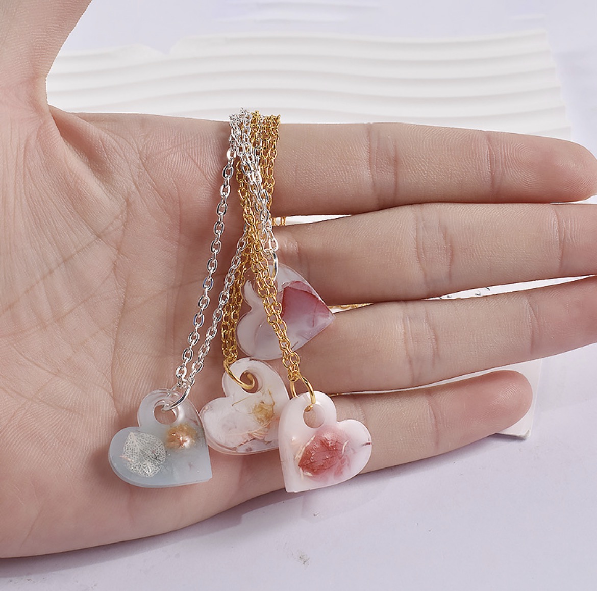 Love with hole pendant mold 