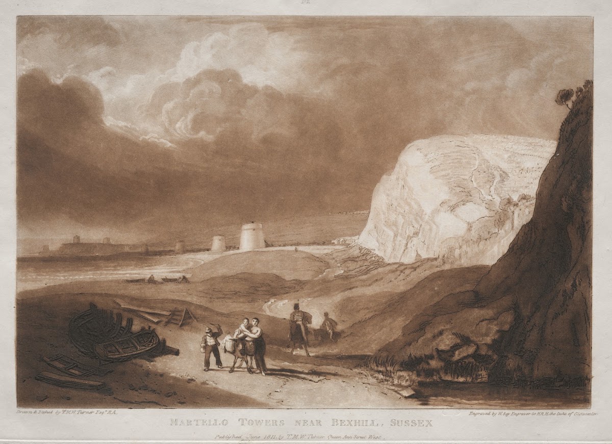 Martello Towers near Bexhill Sussex 19th century