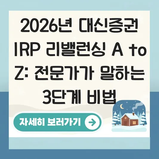 대신증권 IRP 리밸런싱 하는 법 대표 이미지